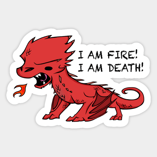 Baby Smaug Sticker by jzanderk